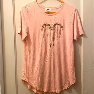 Pink Palm Tree Heart Tshirt